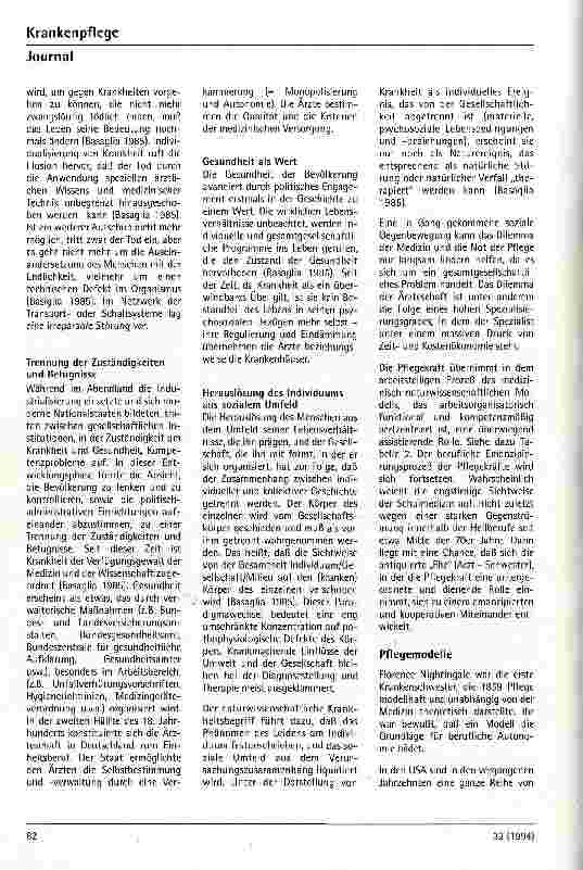Vorschauseite 3: Modelle des Menschen und der Pflege 2. Folge: das Dilemma der Medizin und die Not der Pflege
