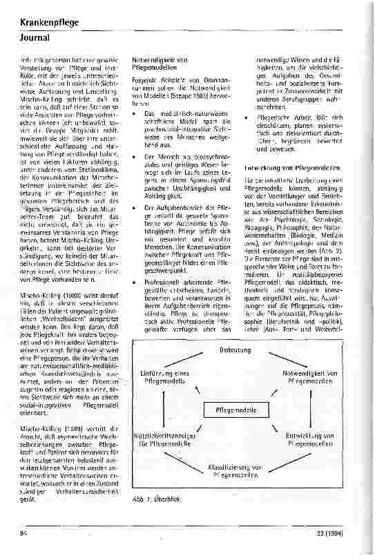 Vorschauseite 5: Modelle des Menschen und der Pflege 2. Folge: das Dilemma der Medizin und die Not der Pflege