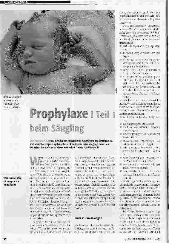 Vorschauseite 1: Prophylaxe beim Säugling Teil 1