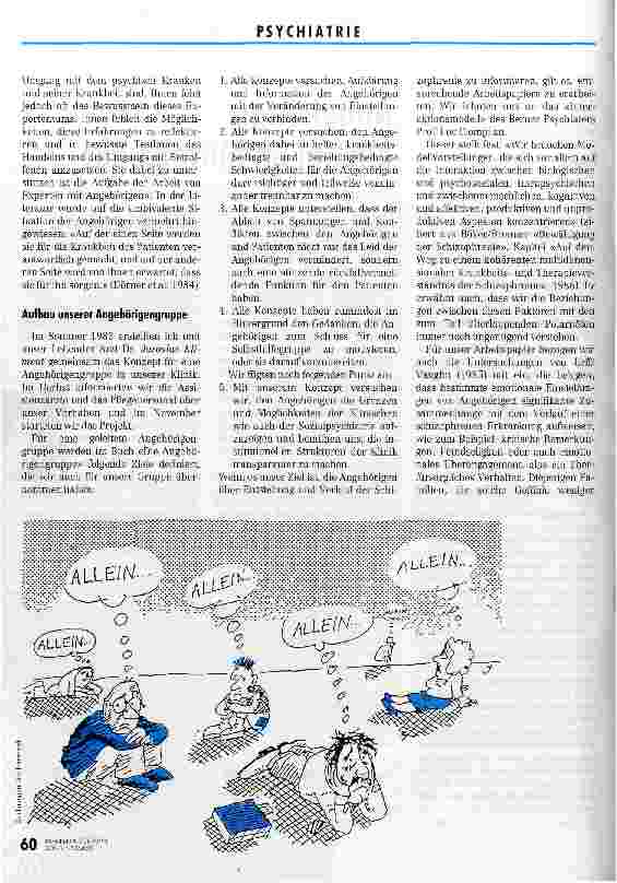 Vorschauseite 2: Angehörige einmal im Mittelpunkt Aufbau und Erfahrungen von Angehörigengruppen