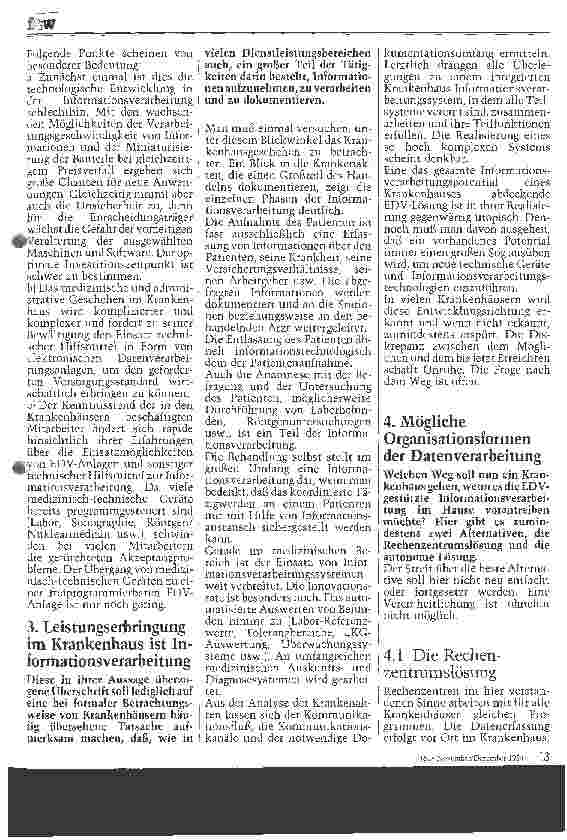 Vorschauseite 2: Die Entwicklungsgemeinschaft Datenverarbeitung im Krankenhaus
