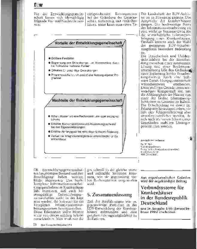 Vorschauseite 6: Die Entwicklungsgemeinschaft Datenverarbeitung im Krankenhaus