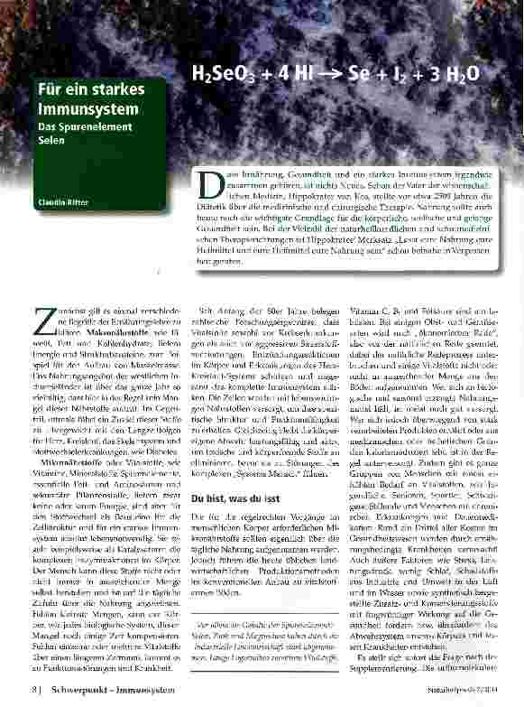Vorschauseite 1: Für ein starkes Immunsystem