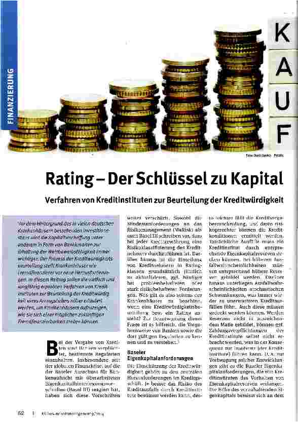 Vorschauseite 1: Rating-Der Schlüssel zu Kapital