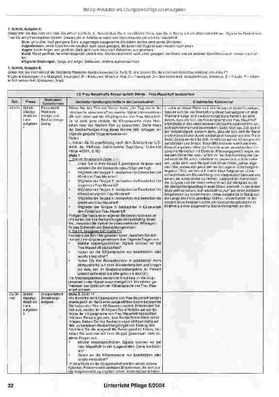 Vorschauseite 3: Lernsituation: Interaktion in der Pflege von Menschen mit Demenz - Artikulation und Lösungsvorschläge zu Lernaufgaben