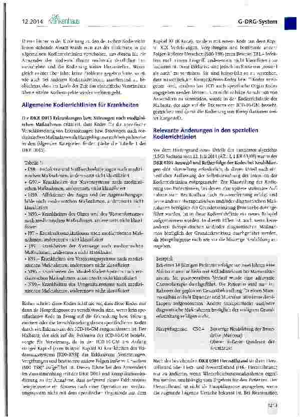 Vorschauseite 3: Deutsche Kodierrichtlinien (DKR) für das G-DRG-System 2015
