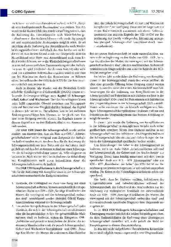 Vorschauseite 4: Deutsche Kodierrichtlinien (DKR) für das G-DRG-System 2015