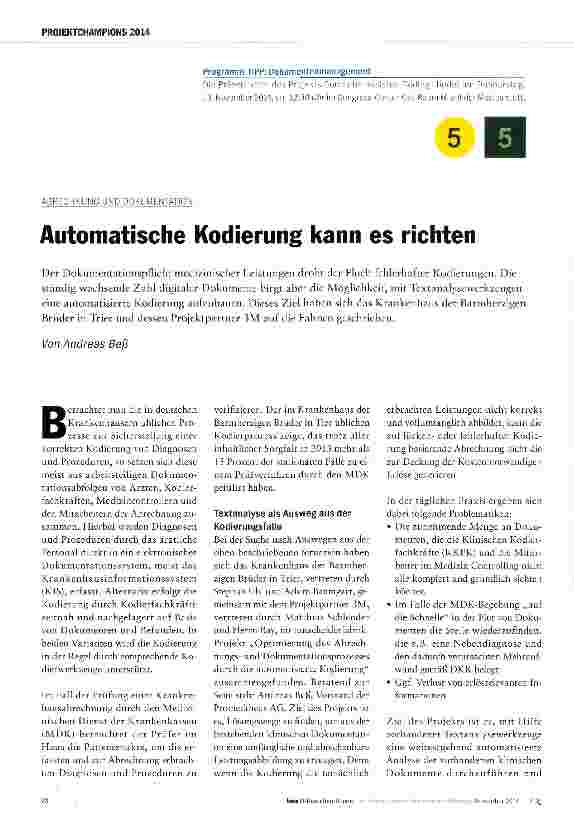 Vorschauseite 1: Automatische Kodierung kann es richten