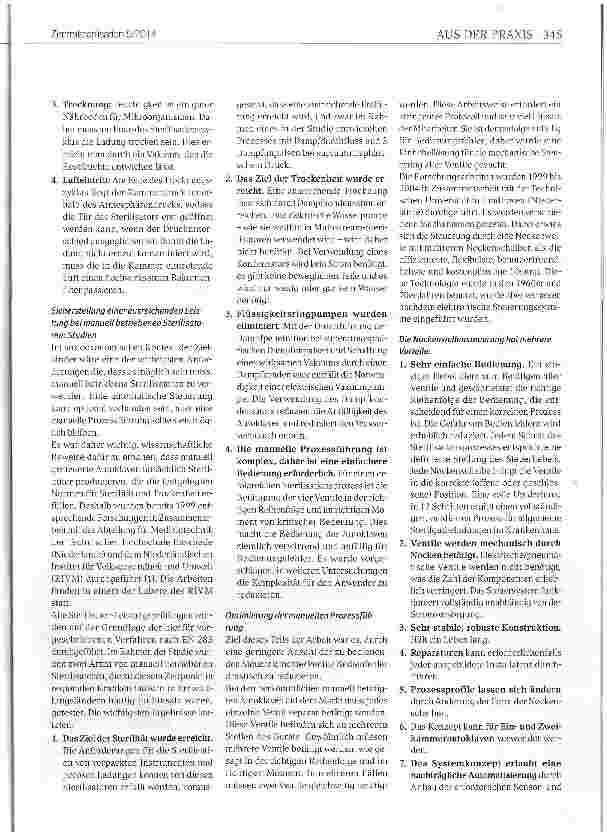 Vorschauseite 4: Normen hier und dort: Ein Autoklav «für uns andere»*