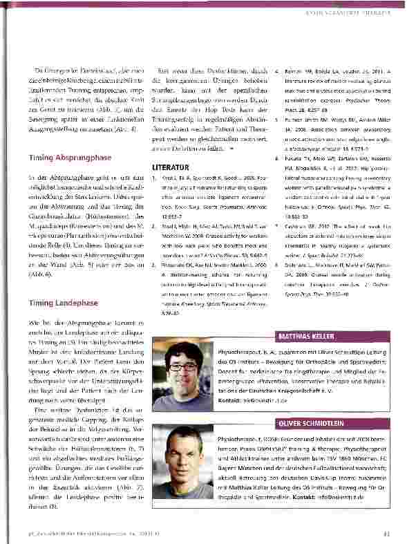 Vorschauseite 4: Asymmetrien beim Front Hop Test - und jetzt?