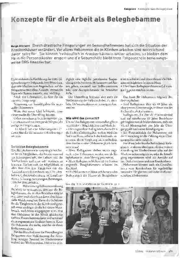 Vorschauseite 1: Konzepte für die Arbeit als Beleghebamme