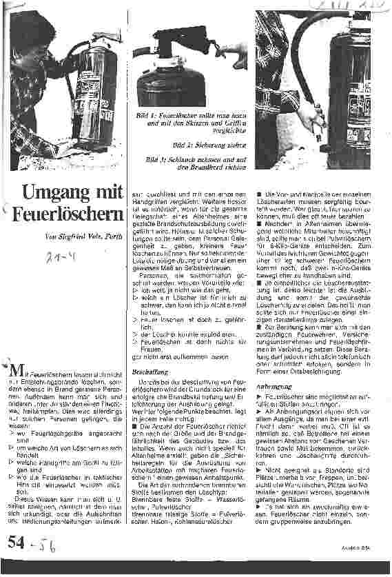 Vorschauseite 1: Umgang mit dem Feuerlöscher