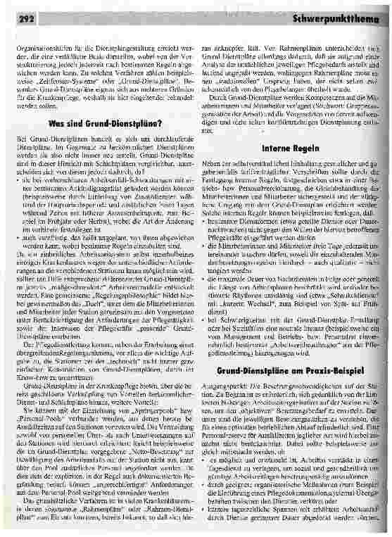 Vorschauseite 2: Zwischen Dienst und Schichtplan