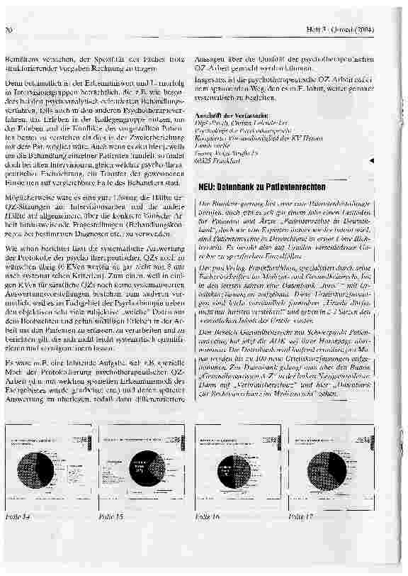 Vorschauseite 5: Aufbau und gegenwärtiger Stand der Qualitätszirkelarbeit in der ambulanten Psychotherapie im Bereich der KV Hessen unter Berücksichtigung der Entwicklung der Qualitätszirkelarbeit…