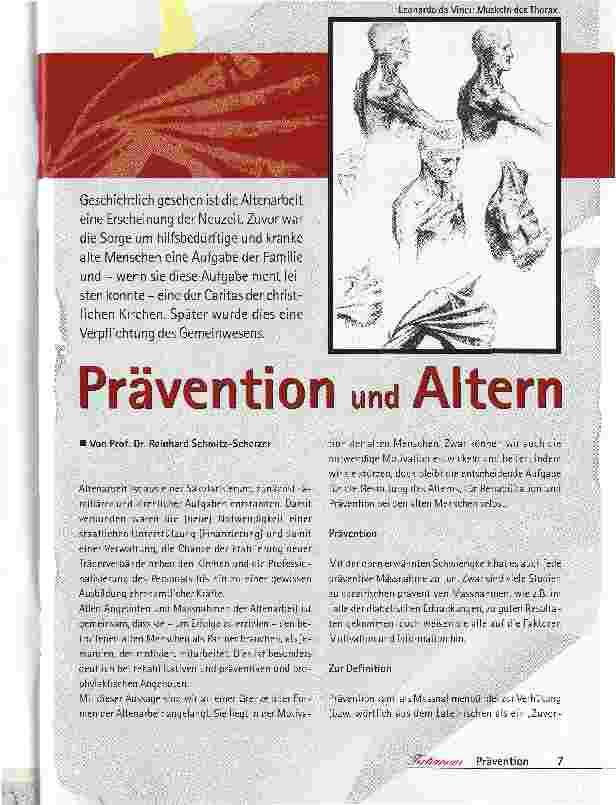 Vorschauseite 1: Prävention und Altern