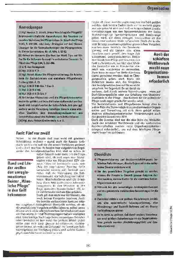 Vorschauseite 6: Basisarbeit Anforderungen an Organisation und EDV aufgrund neuer gesetzlicher Rahmenbedingungen