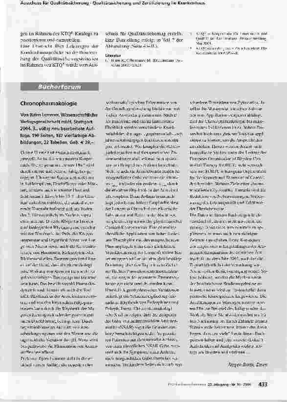 Vorschauseite 4: Qualitätssicherung und Zertifizierung im KrankenhausDie Krankenhausapotheke im Rahmen einer Zertifizierung nach KTQ®-Teil 1