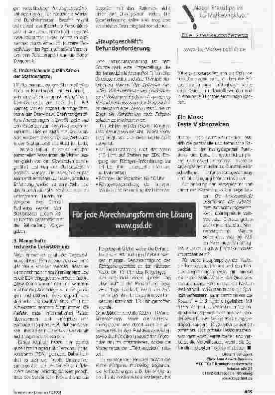Vorschauseite 4: Die Visite. Herzstück der Kundenzufriedenheit und Kern der Produktionsplanung