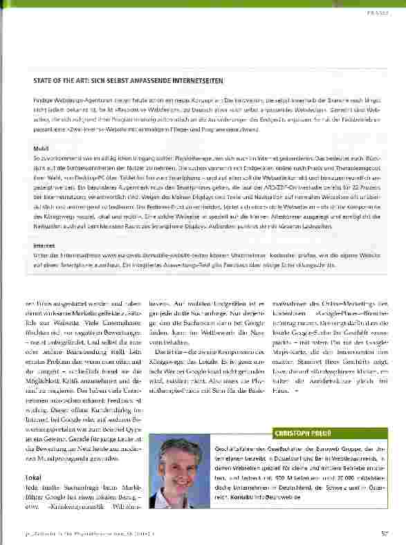 Vorschauseite 2: Online-Marketing für Physiotherapeuten Teil 2: Sozial, lokal und mobil - der digitale Königsweg