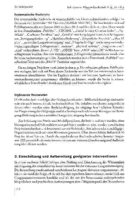 Vorschauseite 5: Konzepte zur Bewegungsförderung in der Langzeitversorgung - Eine Orientierungshilfe für stationäre Pflegeeinrichtungen
