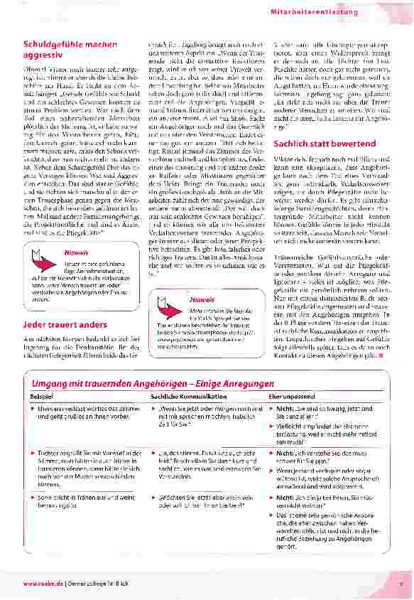 Vorschauseite 2: Toleranz für trauernde Verwandte