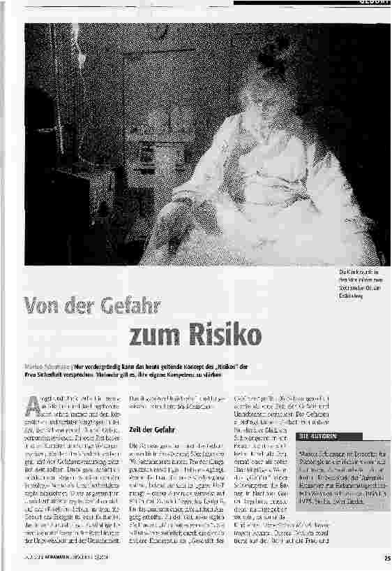 Vorschauseite 1: Von der Gefahr zum Risiko