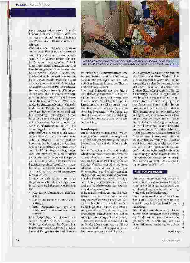 Vorschauseite 2: Praktikum in der Altenpflege