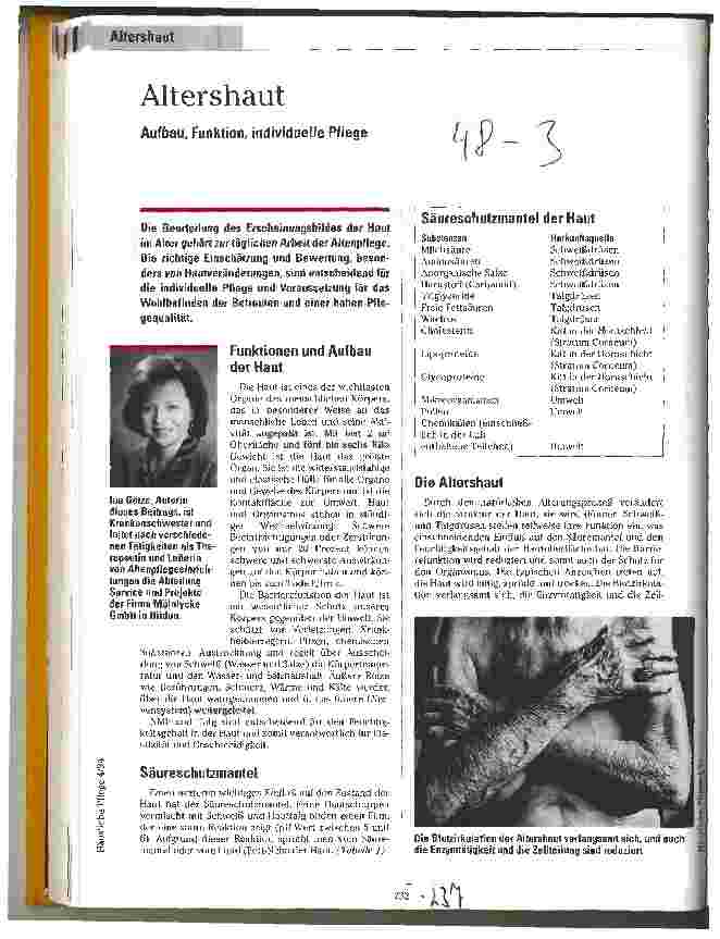 Vorschauseite 1: Altershaut Aufbau, Funktion, individuelle Pflege