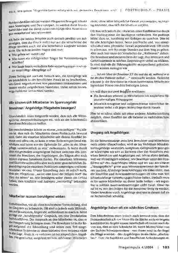 Vorschauseite 2: Wie gehen Pflegemitarbeiter erfolgreich mit dementen Bewohnern um - oder wie kann das Management die Mitarbeiter in der Tagesarbeit unterstützen?