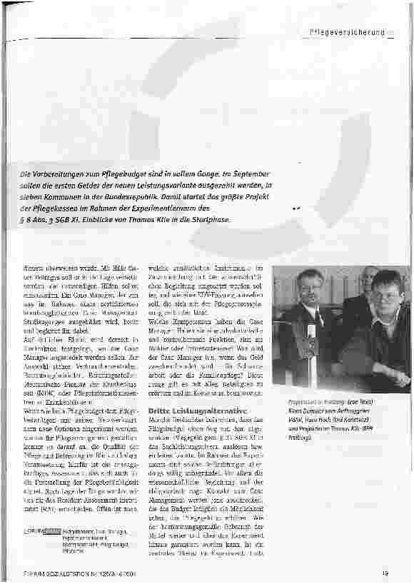 Vorschauseite 2: Pflegebudget - Lernprojekt mit Perspektive