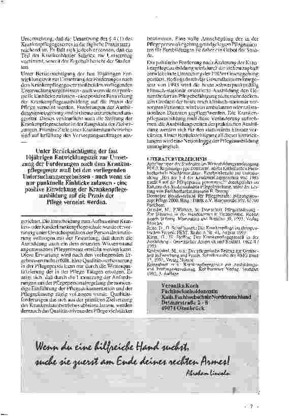 Vorschauseite 3: Ausbildung in der Krankenpflege - Entwicklung und Einfluß auf die Qualität der Pflege