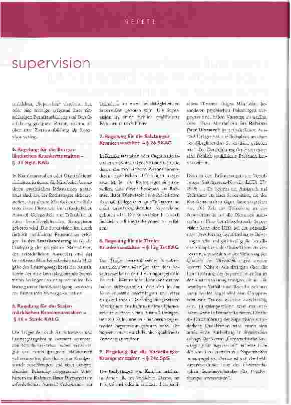 Vorschauseite 2: recht auf berufsbegleitende supervision in der dienstzeit für mitarbeiter in krankenanstalten