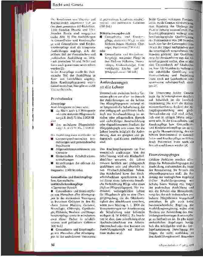 Vorschauseite 3: Pflegeberufe im Zeichen neuer Ausbildungsgesetze