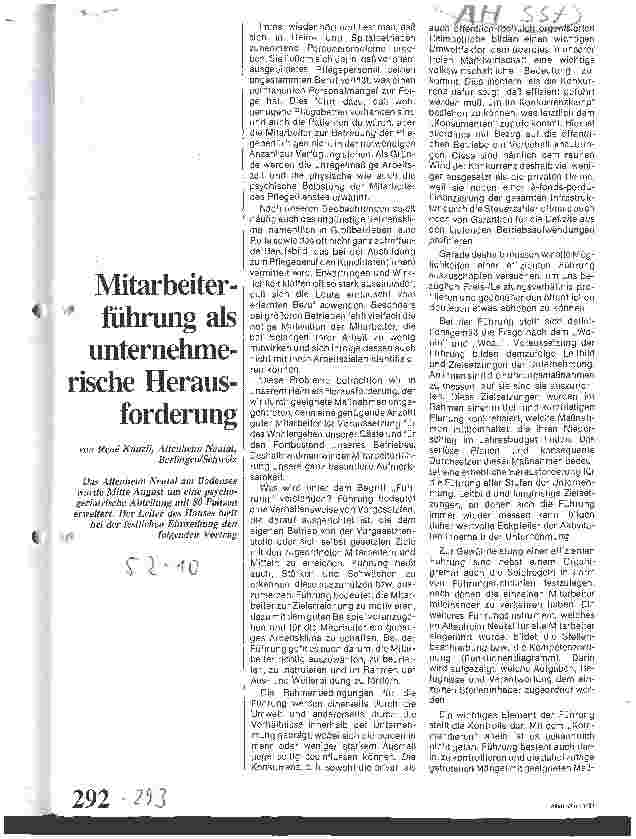 Vorschauseite 1: Mitarbeiterführung als unternehmerische Herausforderung