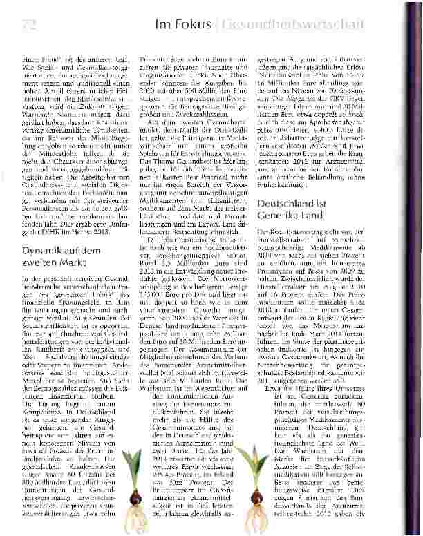Vorschauseite 2: Boombranche Gesundheitswirtschaft
