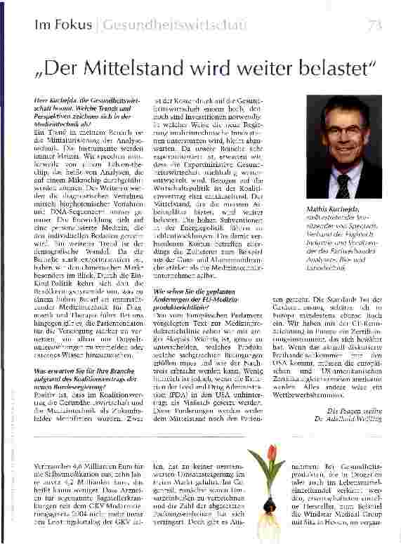 Vorschauseite 3: Boombranche Gesundheitswirtschaft