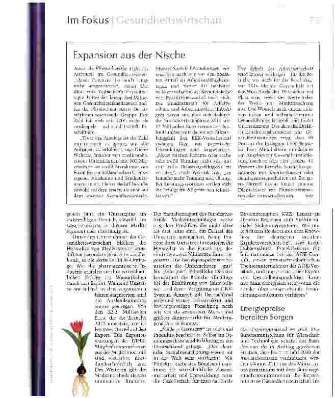 Vorschauseite 5: Boombranche Gesundheitswirtschaft