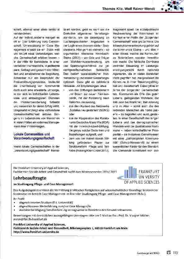 Vorschauseite 3: Caring Community und das Management von Versorgung