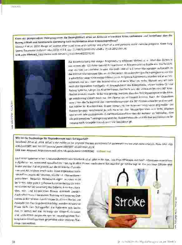 Vorschauseite 3: Evidenz-Update für die Physiotherapie