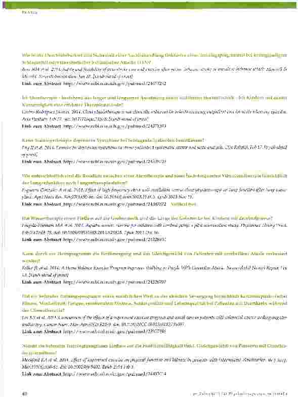 Vorschauseite 5: Evidenz-Update für die Physiotherapie