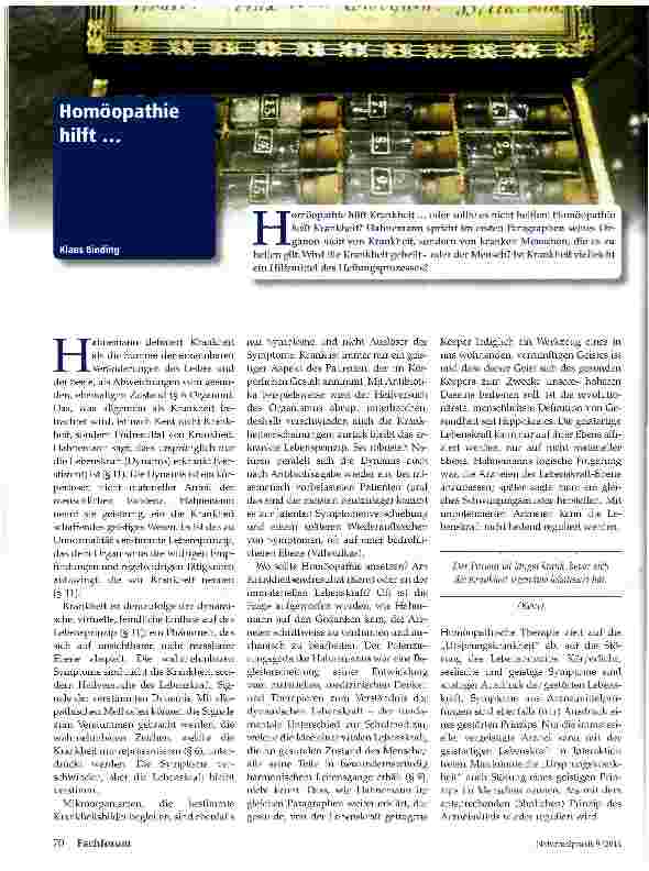 Vorschauseite 1: Homöopathei hilft ....