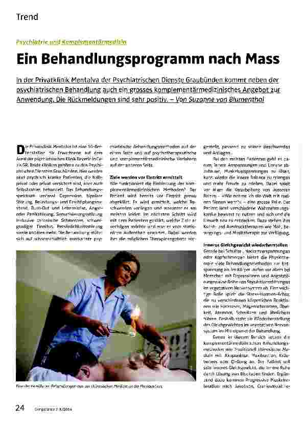 Vorschauseite 1: Ein Behandlungsprogramm nach Mass