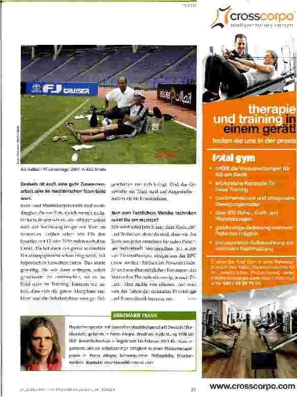 Vorschauseite 2: Sportphysiotherapie im Fußball im WM-Land Brasilien