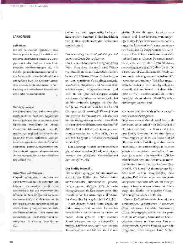 Vorschauseite 4: Frailty - ein wichtiges Handlungsfeld für die Physiotherapie