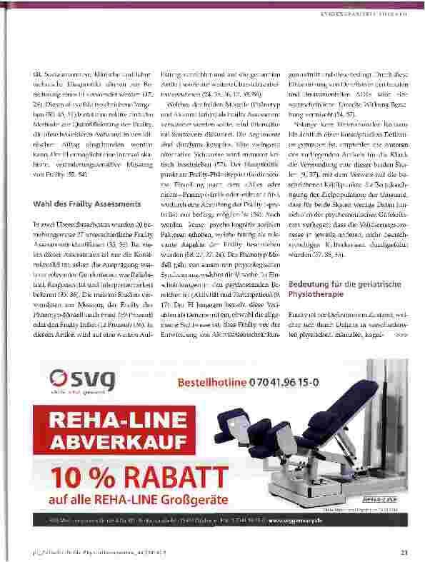 Vorschauseite 5: Frailty - ein wichtiges Handlungsfeld für die Physiotherapie