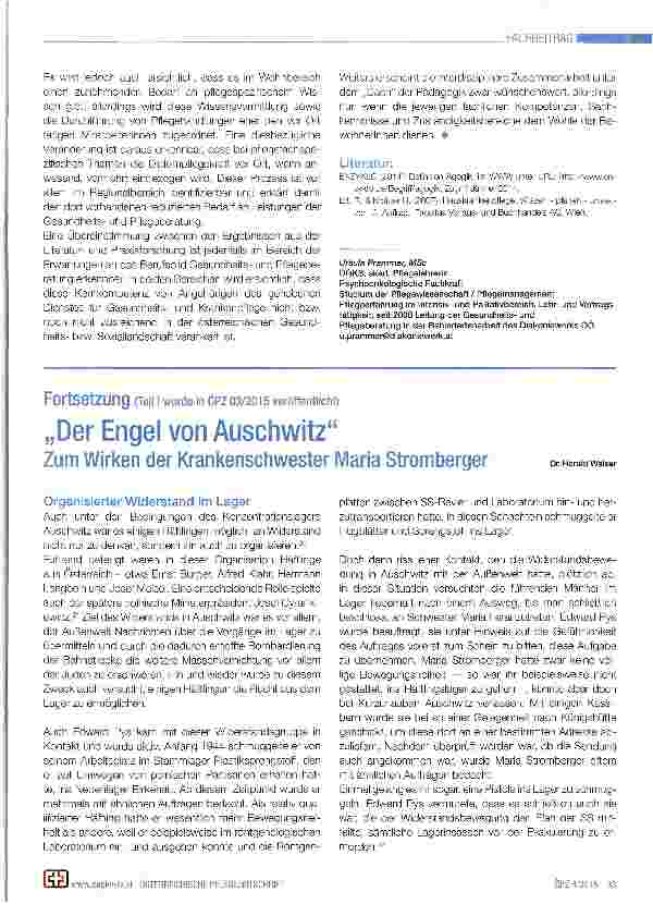 Vorschauseite 1: „Der Engel von Auschwitz