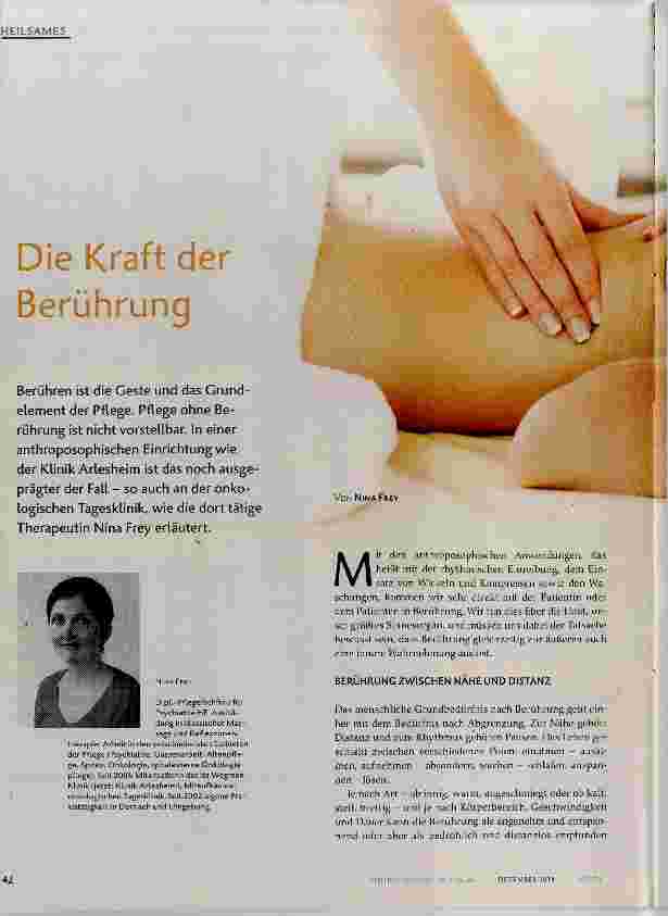 Vorschauseite 1: Die Kraft der Berührung