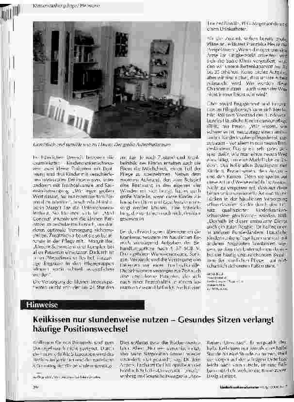 Vorschauseite 2: Neue Chancen für die Kinderkrankenpflege: Modellprojekt in Halle an der Saale