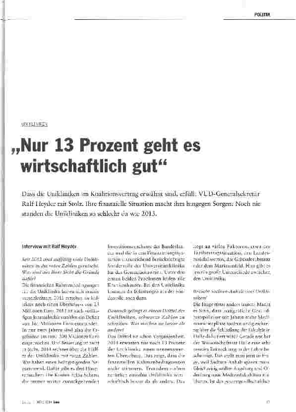 Vorschauseite 2: Nur 13 Prozent geht es wirtschaftlich gut