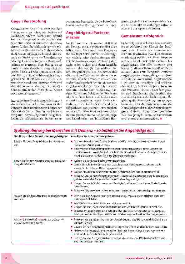 Vorschauseite 2: Unterstützung bei paradoxer Diarrhöe